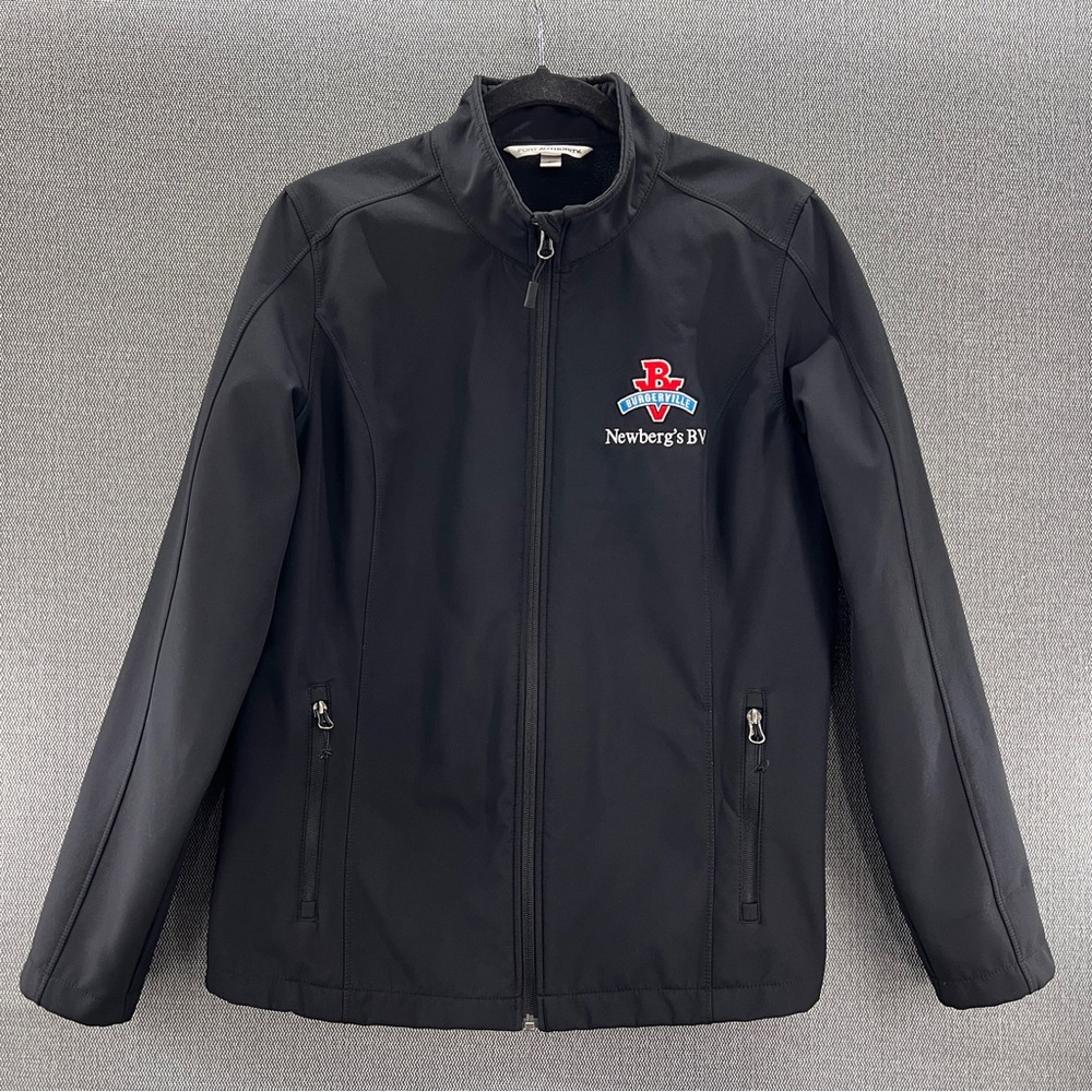 Burgerville Newberg OR Women’s Black‎ Full Zip Soft Shell Employee Jacket Size L